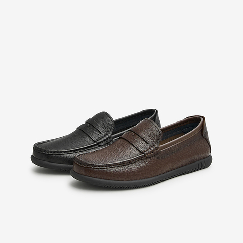 Tata/他她2023春时尚经典百搭一脚蹬休闲男皮鞋单鞋新MCQ01AM3