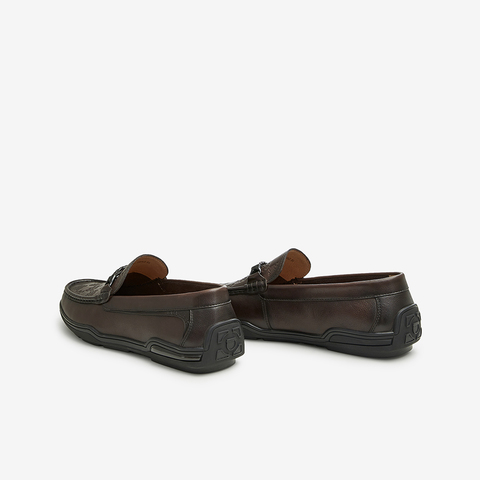 Tata/他她2023春商场同款时尚复古一脚蹬休闲皮鞋新款TCD03AM3