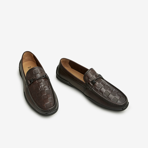 Tata/他她2023春商场同款时尚复古一脚蹬休闲皮鞋新款TCD03AM3