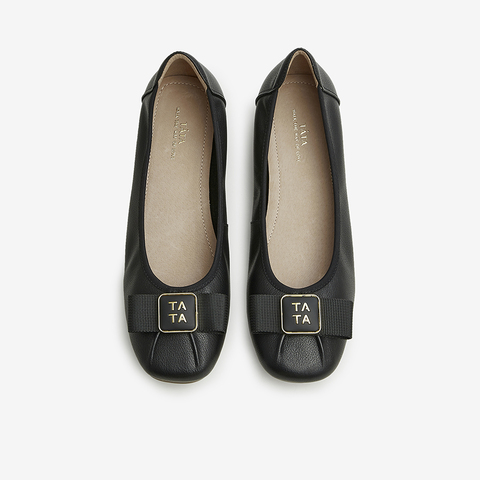 Tata/他她2023春商场同款时尚休闲百搭低跟单鞋女新款W9HA1AQ3