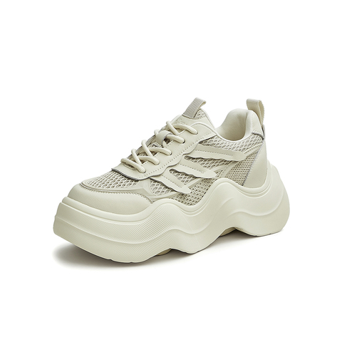 Tata/他她2023春潮流百搭系带纯色老爹鞋女新款WBLA1AM3