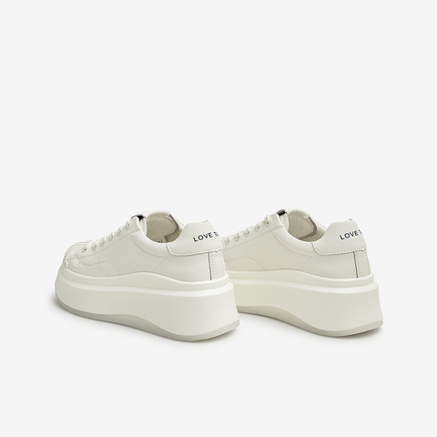 Tata/他她2023春休闲百搭厚底系带小白鞋女新款WCJA1AM3