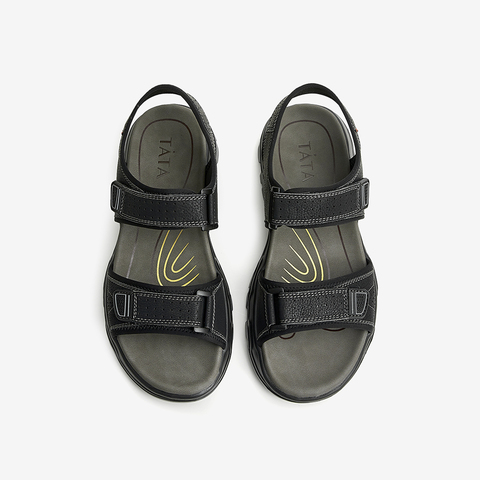 Tata/他她2023夏时尚百搭简约舒适凉鞋男新款QDA01BL3