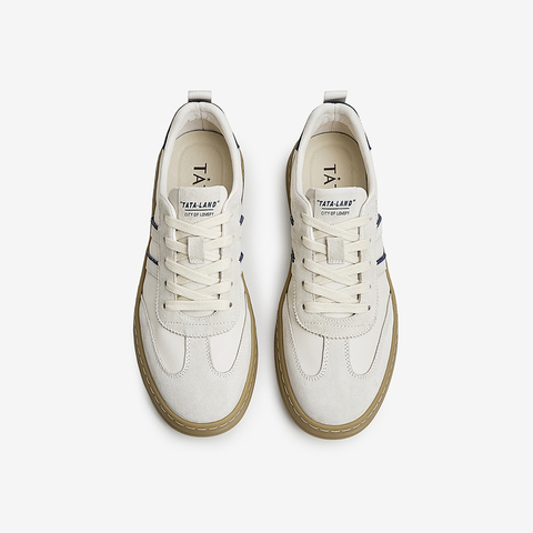 Tata/他她2023夏时尚百搭系带拼接休闲板鞋男新款PWV01BM3