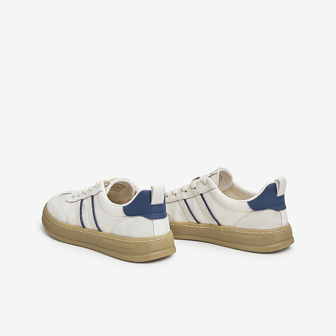 Tata/他她2023夏时尚百搭系带拼接休闲板鞋男新款PWV01BM3