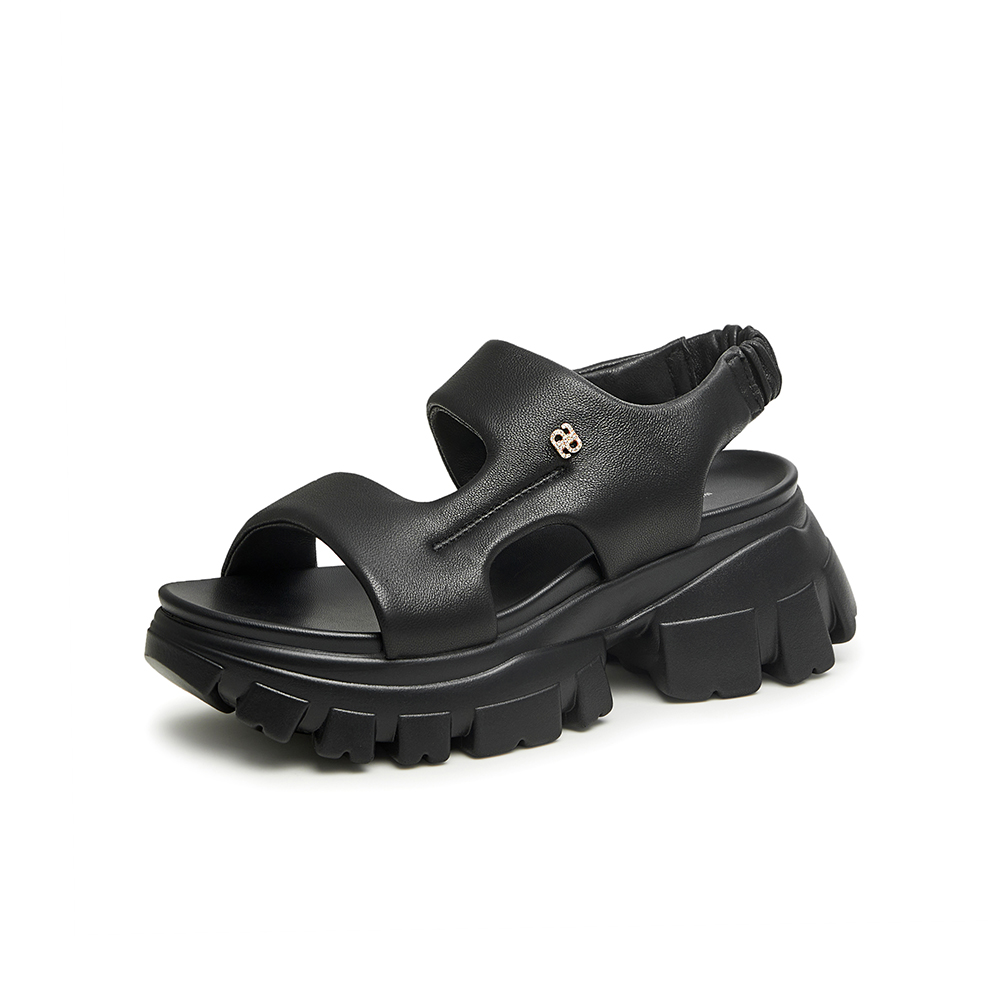 Tata/他她2023夏时尚简约百搭舒适沙滩凉鞋女鞋新款WNM01BL3