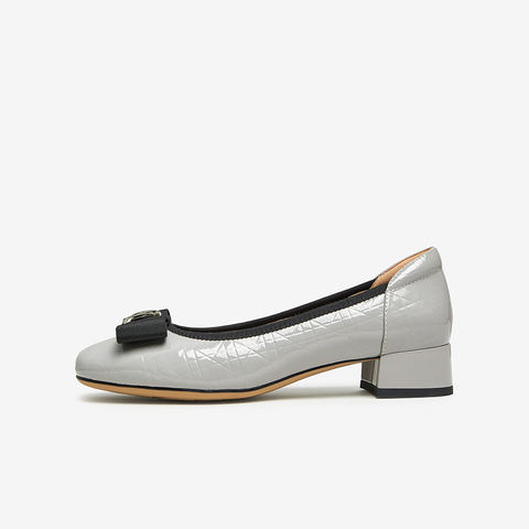 Tata/他她2023秋商场同款牛皮时尚百搭浅口单鞋女新款UAK01CQ3