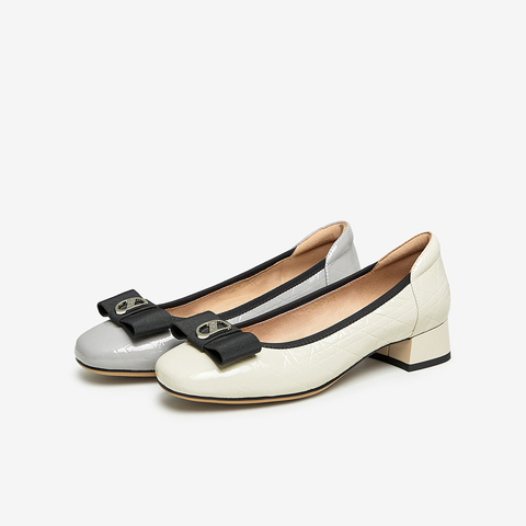 Tata/他她2023秋商场同款牛皮时尚百搭浅口单鞋女新款UAK01CQ3