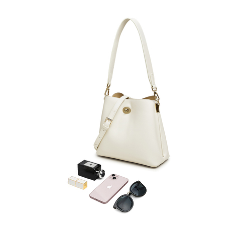 Tata/他她2023秋时尚简约百搭单肩水桶包新款NB324CX3