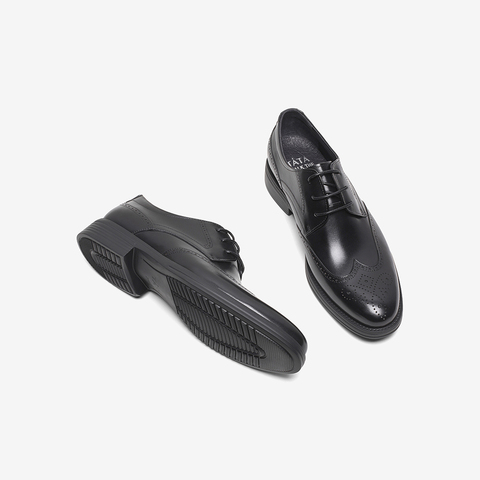 Tata/他她2023春时尚英伦风布洛克商务正装男单鞋NEL01AM3