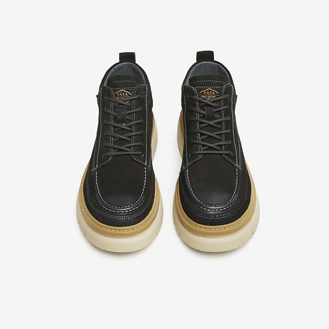 Tata/他她2023冬商场同款简约舒适百搭休闲工装鞋男新款VEL01DD3