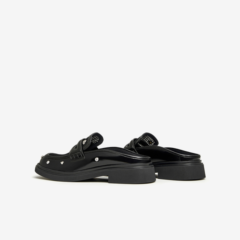 Tata/他她2023夏商场同款时尚百搭简约包头拖鞋女鞋新7TD04BH3