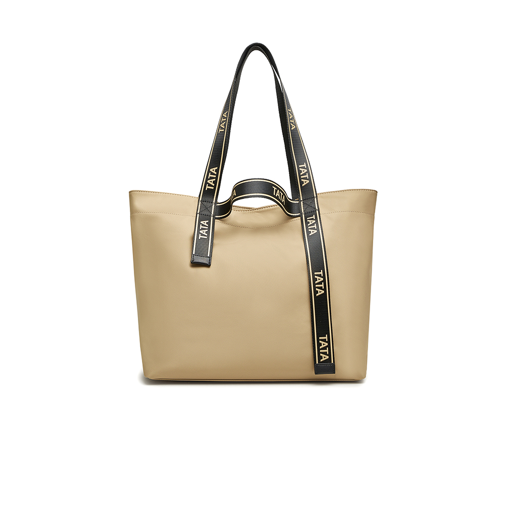 Tata/他她2023秋商场同款时尚百搭拼接大容量托特包新X3139CX3