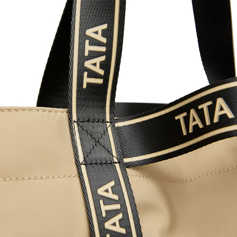 Tata/他她2023秋商场同款时尚百搭拼接大容量托特包新X3139CX3