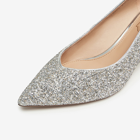 Tata/他她2023秋商场同款时尚简约细跟浅口单鞋女新款7RXA3CQ3