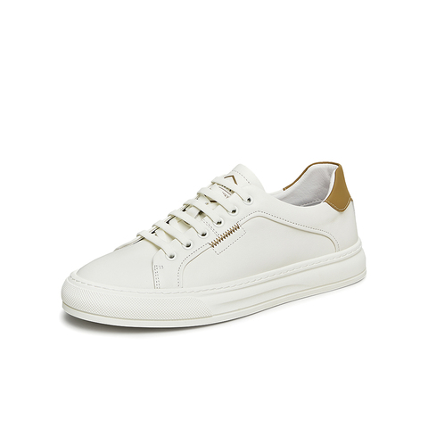 Tata/他她2023秋商场同款牛皮时尚百搭简约小白鞋新款VYA01CM3