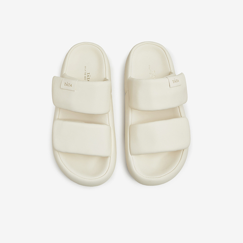 Tata/他她2023夏商场同款时尚面包鞋一字拖鞋女鞋新款WXP02BT3