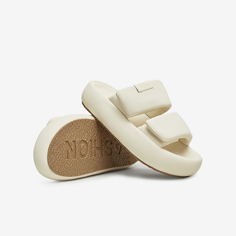 Tata/他她2023夏商场同款时尚面包鞋一字拖鞋女鞋新款WXP02BT3