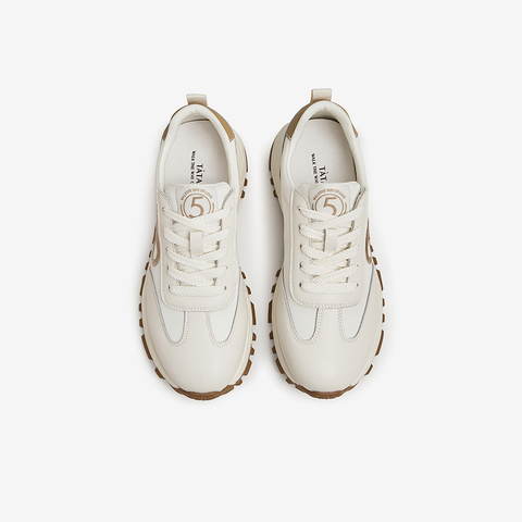 Tata/他她2023秋商场同款时尚拼接撞色百搭时尚休闲鞋WPC04CM3