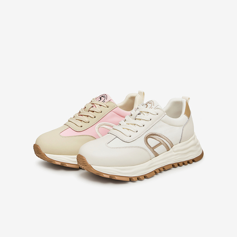Tata/他她2023秋商场同款时尚拼接撞色百搭时尚休闲鞋WPC04CM3