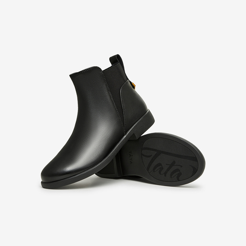 Tata/他她2023冬商场同款时尚软面牛皮切尔西靴新7BJ44DD3