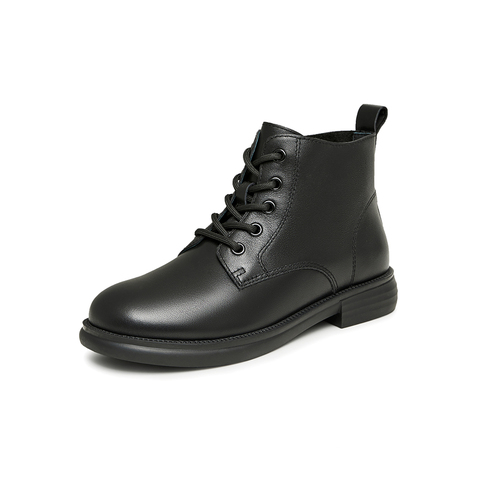 Tata/他她2023冬商场同款时尚经典系带圆头马丁靴新款WXL01DD3