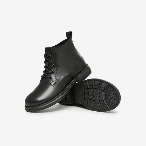 Tata/他她2023冬商场同款时尚经典系带圆头马丁靴新款WXL01DD3