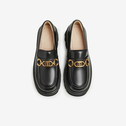 TATA/他她2024春商场同款百搭时尚简约方跟乐福鞋女新款WG901AA4