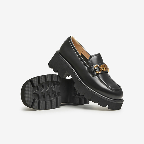 TATA/他她2024春商场同款百搭时尚简约方跟乐福鞋女新款WG901AA4