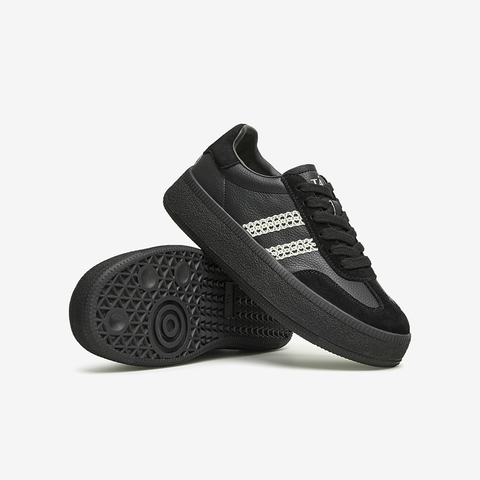 Tata/他她2023冬时尚休闲百搭条纹厚底德训鞋女新款WB402AM4