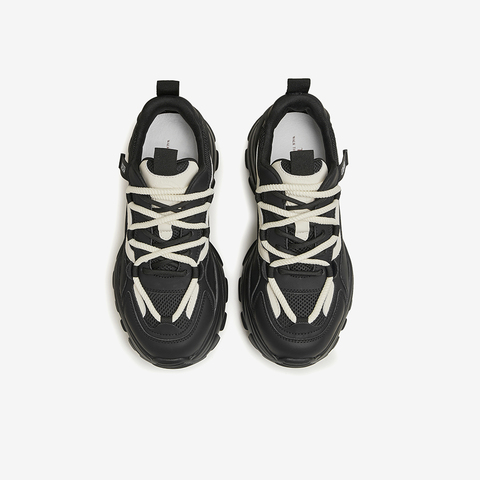 Tata/他她2024春商场同款时尚百搭校园厚底老爹鞋新款GDJ02AM4