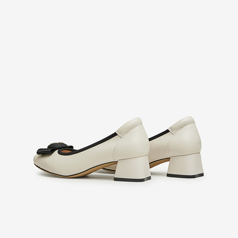 TATA/他她2024春商场同款时尚休闲简约圆头单鞋新款X8MA4AQ4