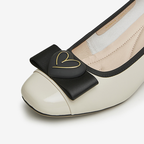 TATA/他她2024春商场同款时尚休闲简约圆头单鞋新款X8MA4AQ4