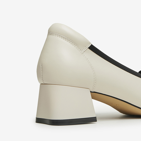 TATA/他她2024春商场同款时尚休闲简约圆头单鞋新款X8MA4AQ4