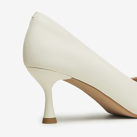 Tata/他她2024春商场同款时尚休闲简约尖头高跟鞋新款XKF08AQ4