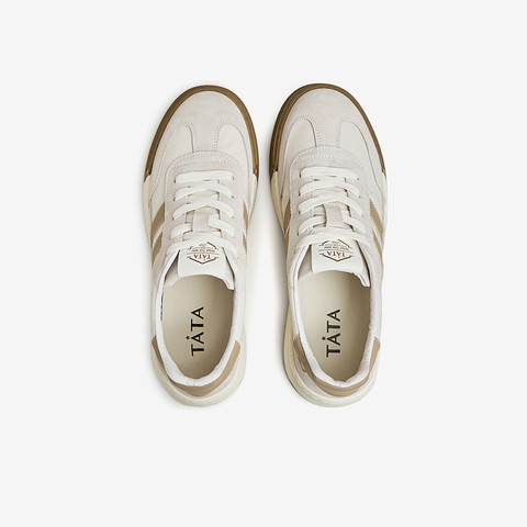 Tata/他她2024春时尚休闲厚底撞色百搭德训板鞋男鞋新款QDR01AM4