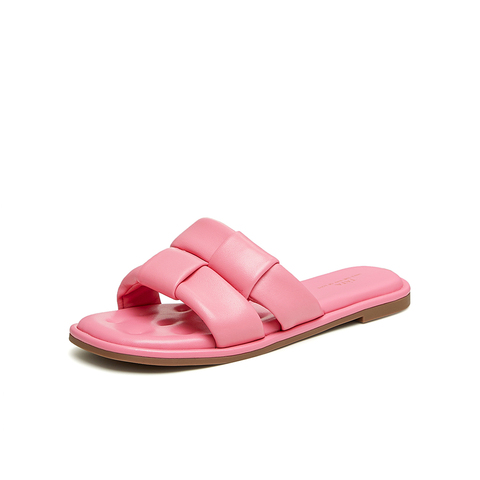 Tata/他她2024夏休闲百搭时尚潮流女一字拖鞋新款D6AA1BT4