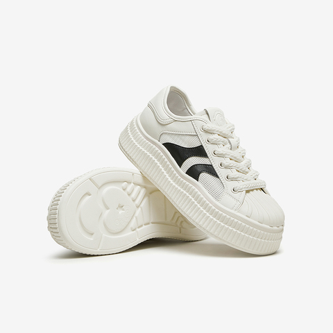 Tata/他她2024夏厚底时尚百搭板鞋女休闲小白鞋新款DWFD1BM4