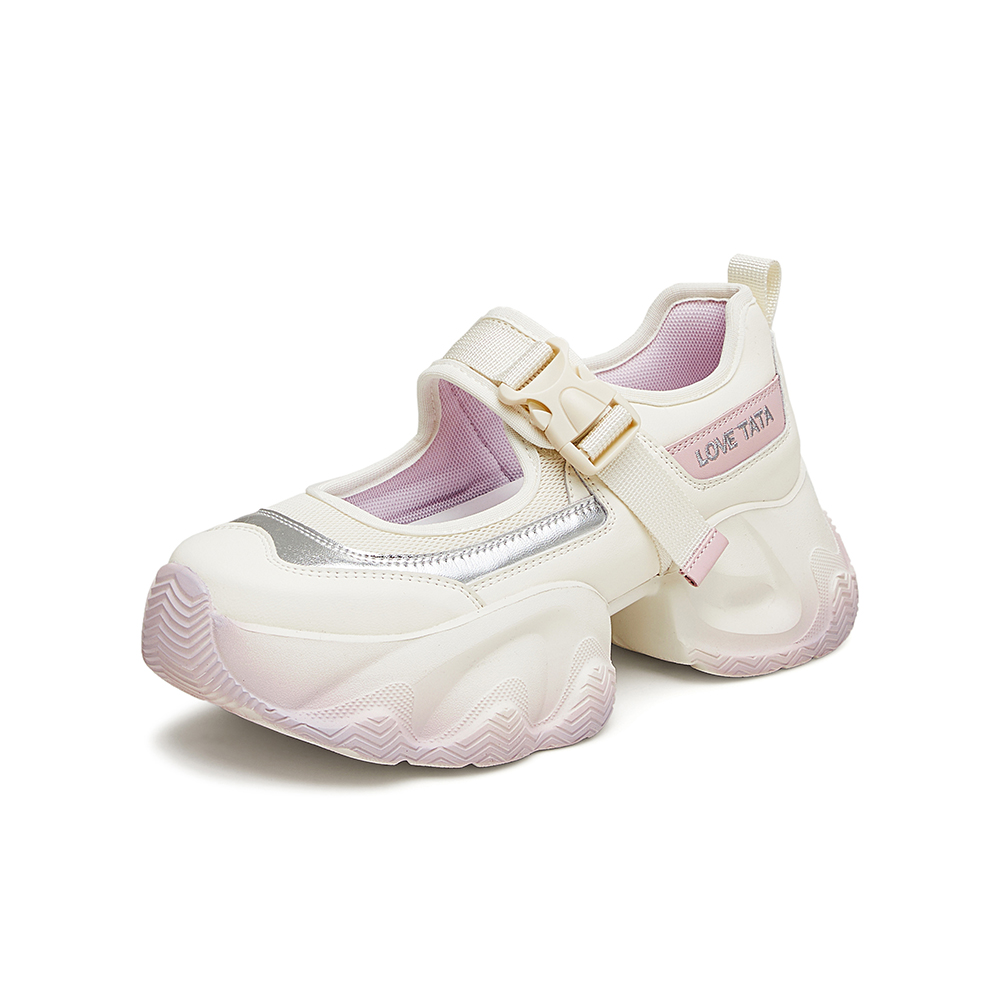 Tata/他她2024夏厚底时尚简约休闲浅口女单鞋新款3ER01BQ4