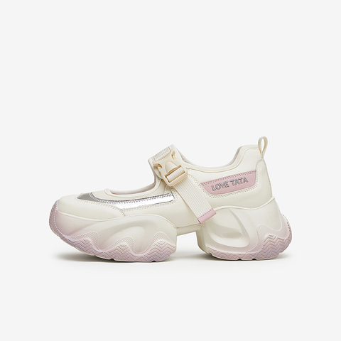 Tata/他她2024夏厚底时尚简约休闲浅口女单鞋新款3ER01BQ4