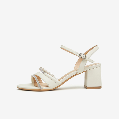 Tata/他她2024夏商场同款百搭简约一字带凉鞋女新款6LK08BL4