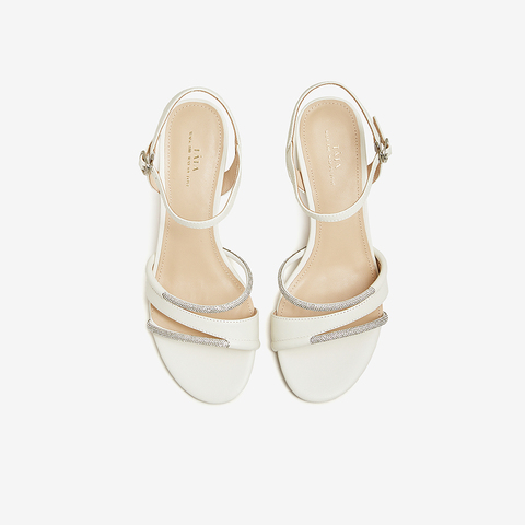 Tata/他她2024夏商场同款百搭简约一字带凉鞋女新款6LK08BL4