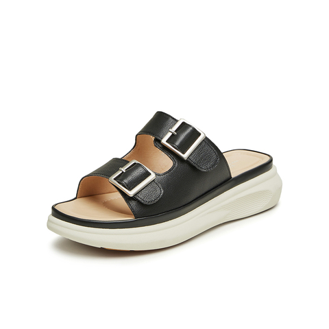 Tata/他她2024夏商场同款简约百搭时尚休闲女拖鞋新款YEU01BT4