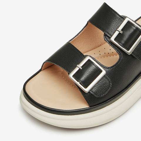 Tata/他她2024夏商场同款简约百搭时尚休闲女拖鞋新款YEU01BT4