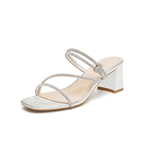 Tata/他她2024夏商场同款简约百搭时尚休闲拖鞋新款XBD03BT4