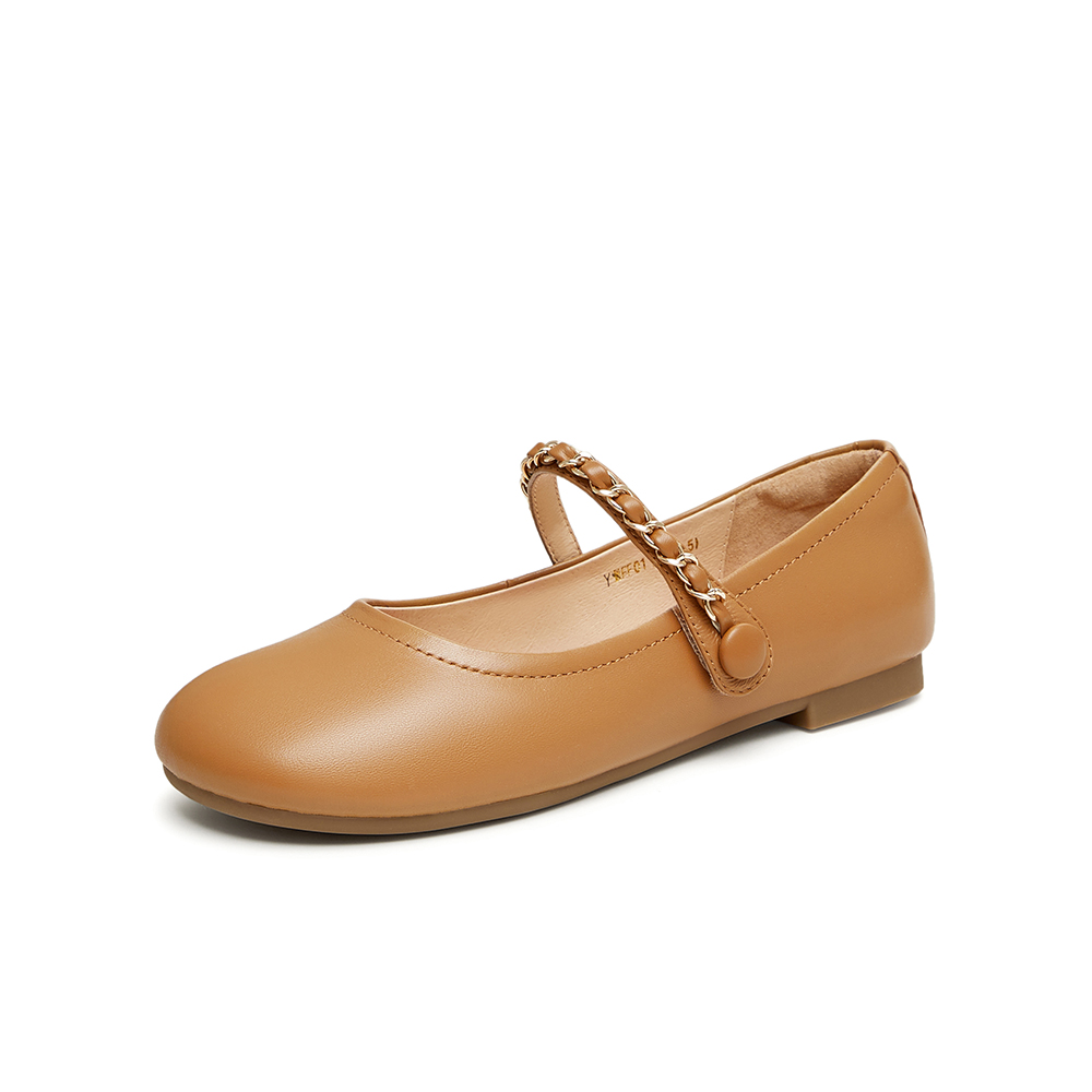 Tata/他她2024春商场同款时尚休闲圆头女单鞋新款YFF01AQ4