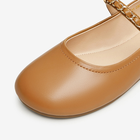 Tata/他她2024春商场同款时尚休闲圆头女单鞋新款YFF01AQ4