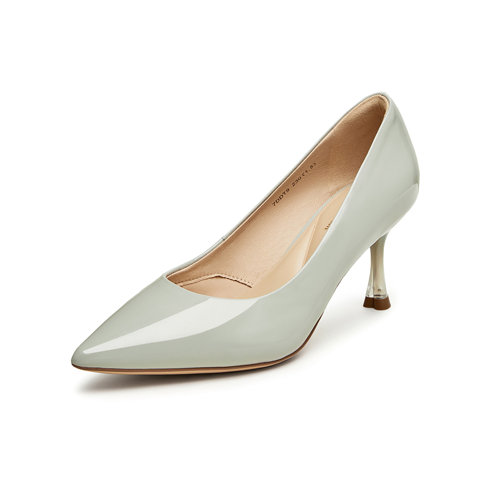 Tata/他她2024春商场同款时尚休闲甜美细跟单鞋新款7DDT9AQ4