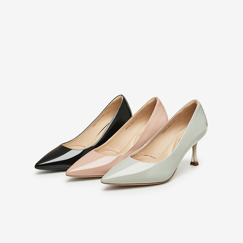 Tata/他她2024春商场同款时尚休闲甜美细跟单鞋新款7DDT9AQ4