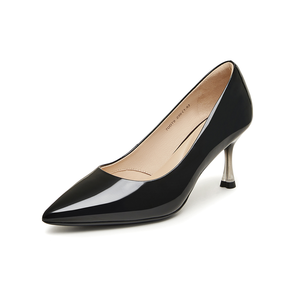 Tata/他她2024春商场同款时尚休闲甜美细跟单鞋新款7DDT9AQ4